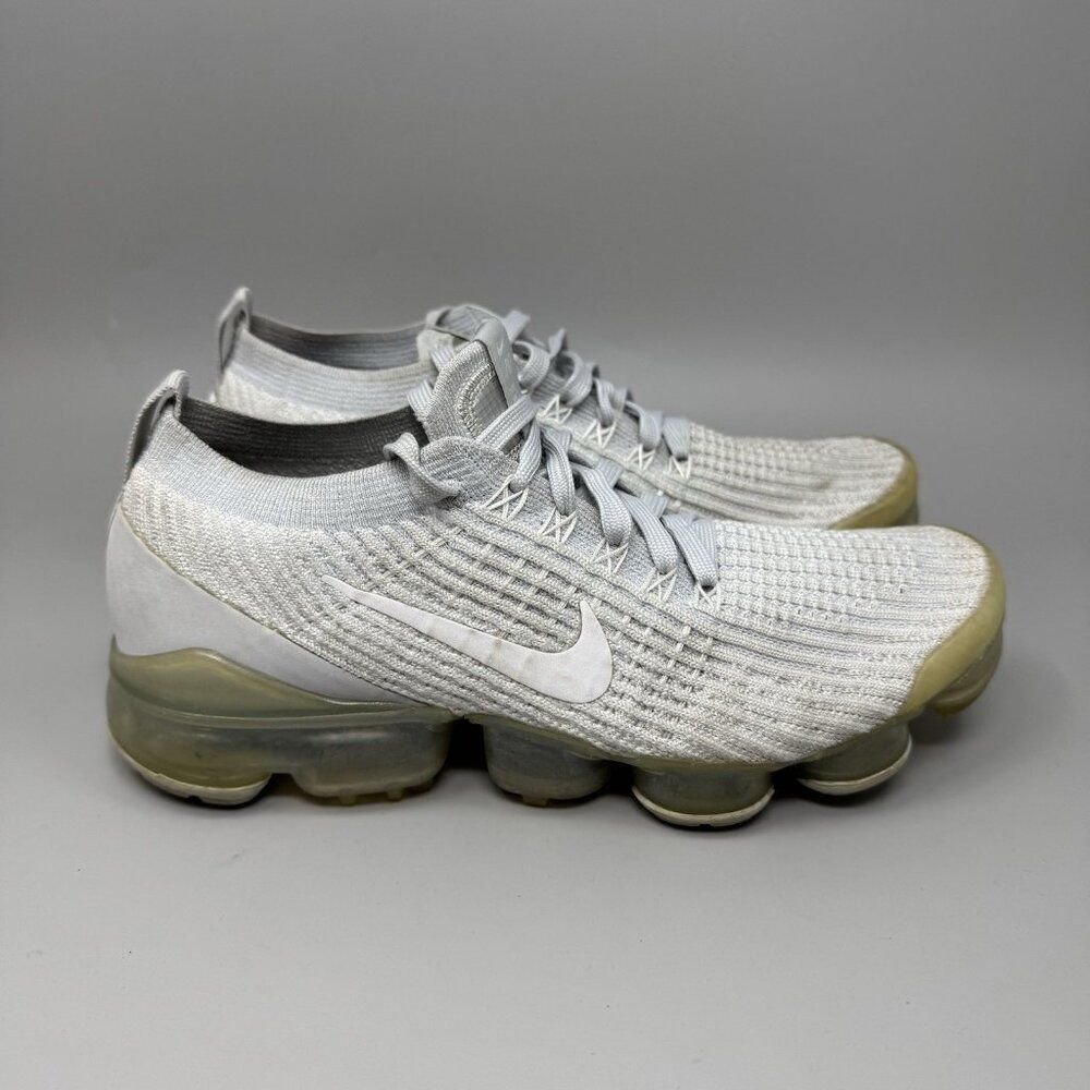 Nike Womens Air Vapormax Flyknit 3 Pure Platinum White Sneaker Shoes Size 8